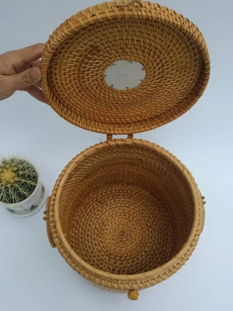 Плетение из прутьев деревянная банка для чайного торта с крышкой контейнер