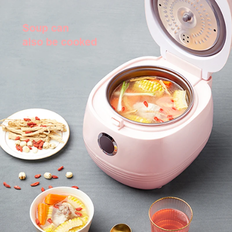 220v 1 2l cute mini rice cooker small 1 2 person rice cooker household single kitchen small household appliances rice cooker free global shipping