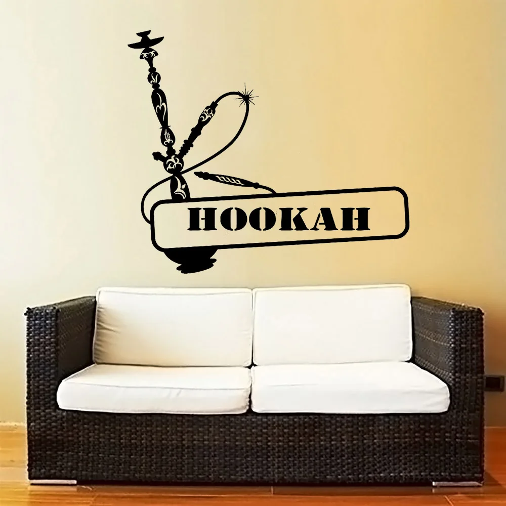 

Hookah Wall Decal Shisha Smoking Smoke Arabic Vinyl Wall Stickers Home Decoration Accessories For Living Room Art Mural C892