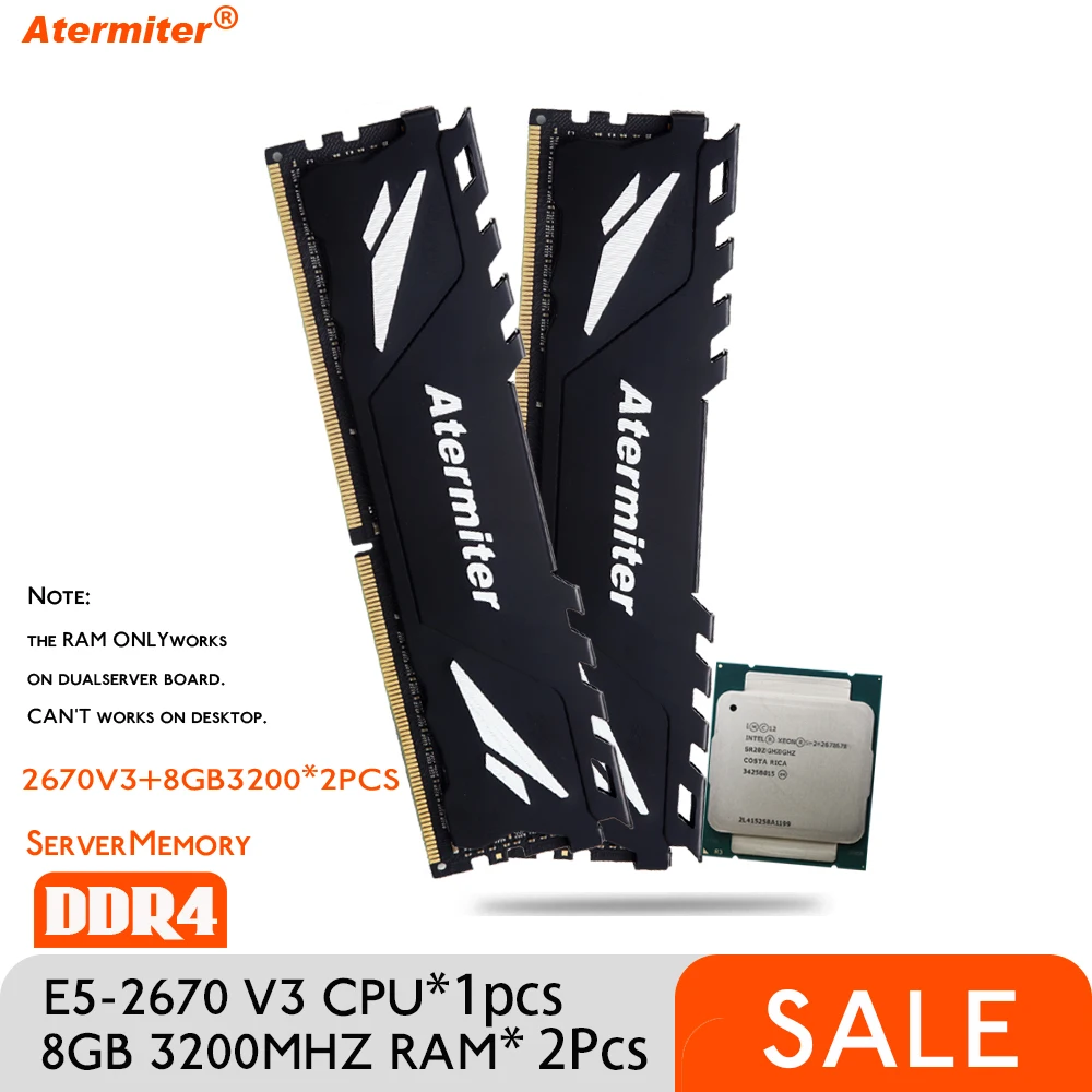 Память DDR4 Reg ECC 8 Гб 3200 МГц * 2 X99 16 ГБ с процессором Intel Xeon E5 2620 V3 2640V3 2660 2670 2678 2011 LGA-3 |