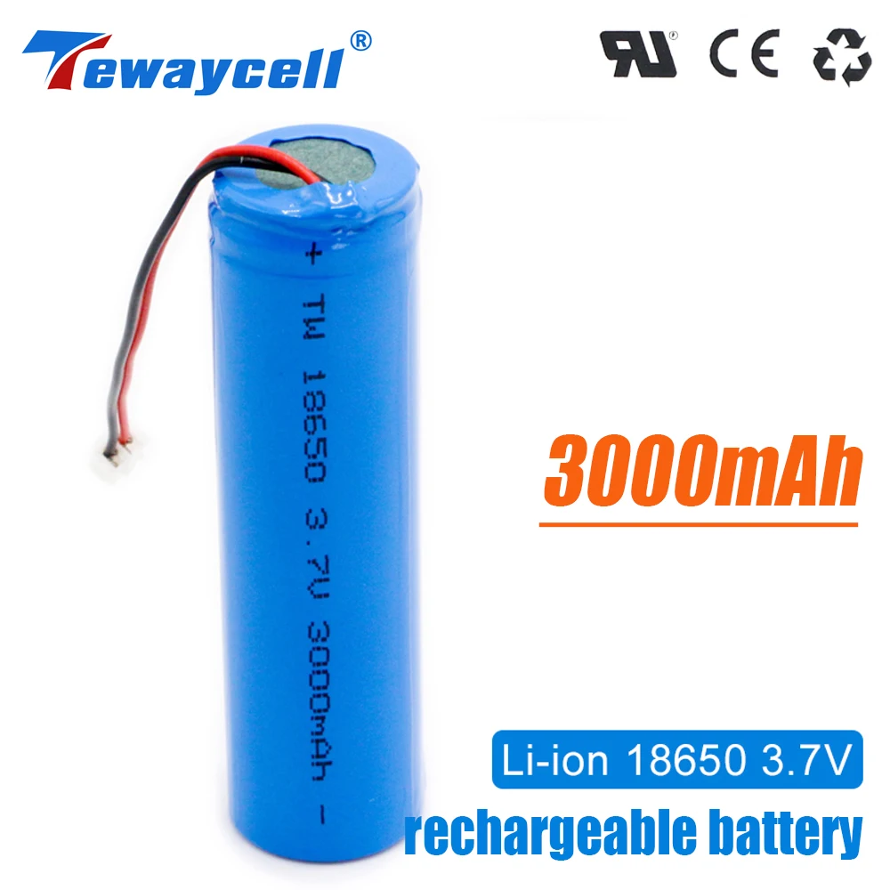 BaterÃ­a recargable de iones de litio de 3,7 v, 2200mAH, 3000mAH, paquete...