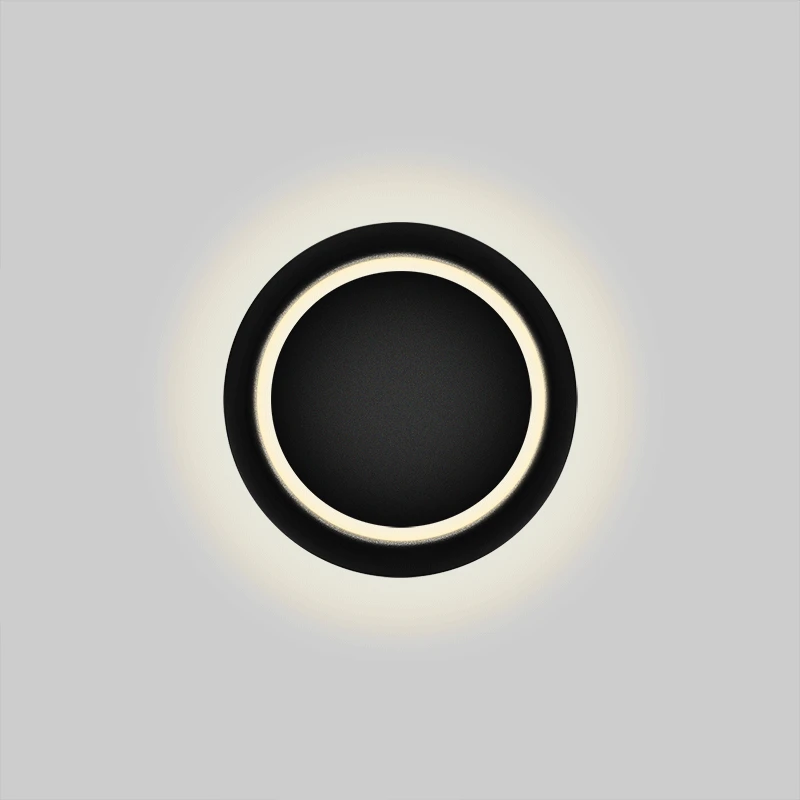 

LED Wall Lamp 360 degree rotation adjustable bedside lights white Black creative wall lamp Black modern aisle round lamp