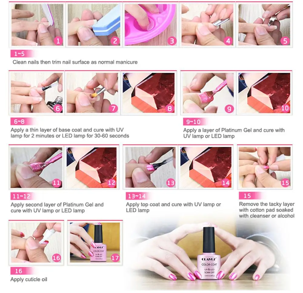 CLAVUZ 10 мл металлик + нюдовая серия матовое верхнее покрытие Гель-лак для ногтей УФ