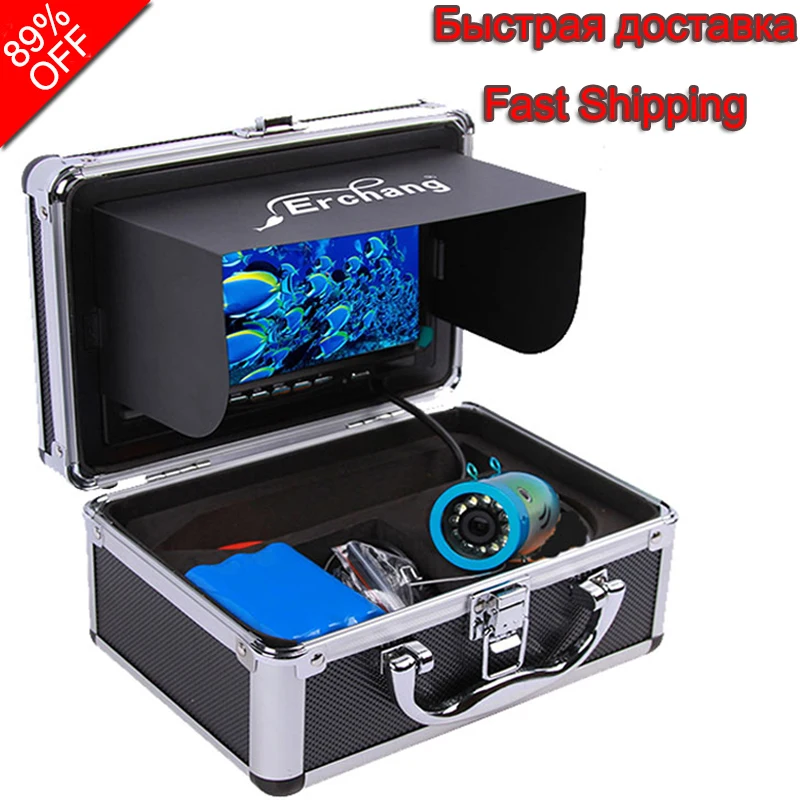 Erchang Ice Fishing Underwarer рыболовная камера инфракрасная лампа 7 &quotдюймов 15 м 30 50 1000TVL