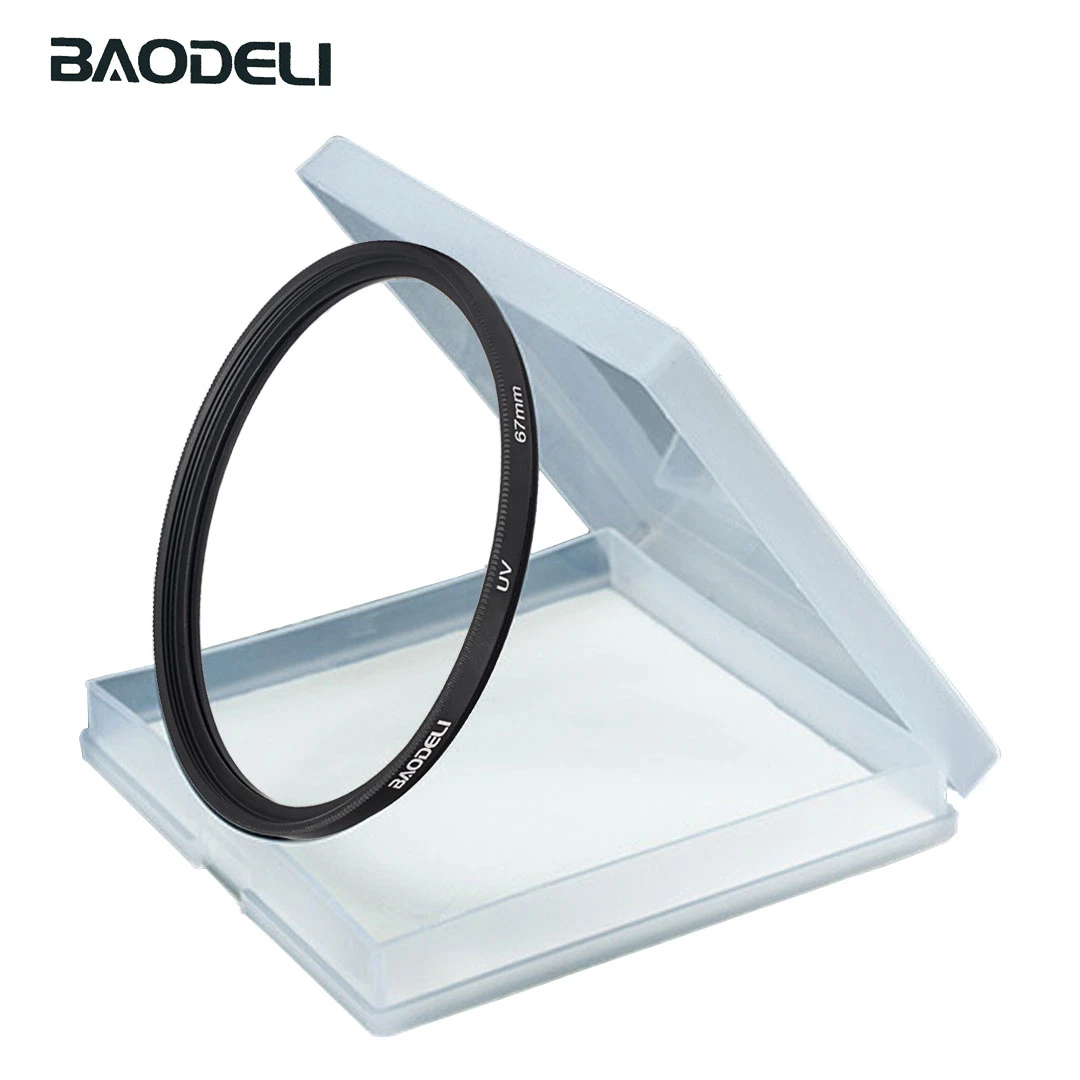 УФ фильтр BAODELI 37 40 5 43 46 49 52 55 58 62 67 72 77 82 мм для объектива Canon Eos M50 M6 1200 D Nikon 5300 5100