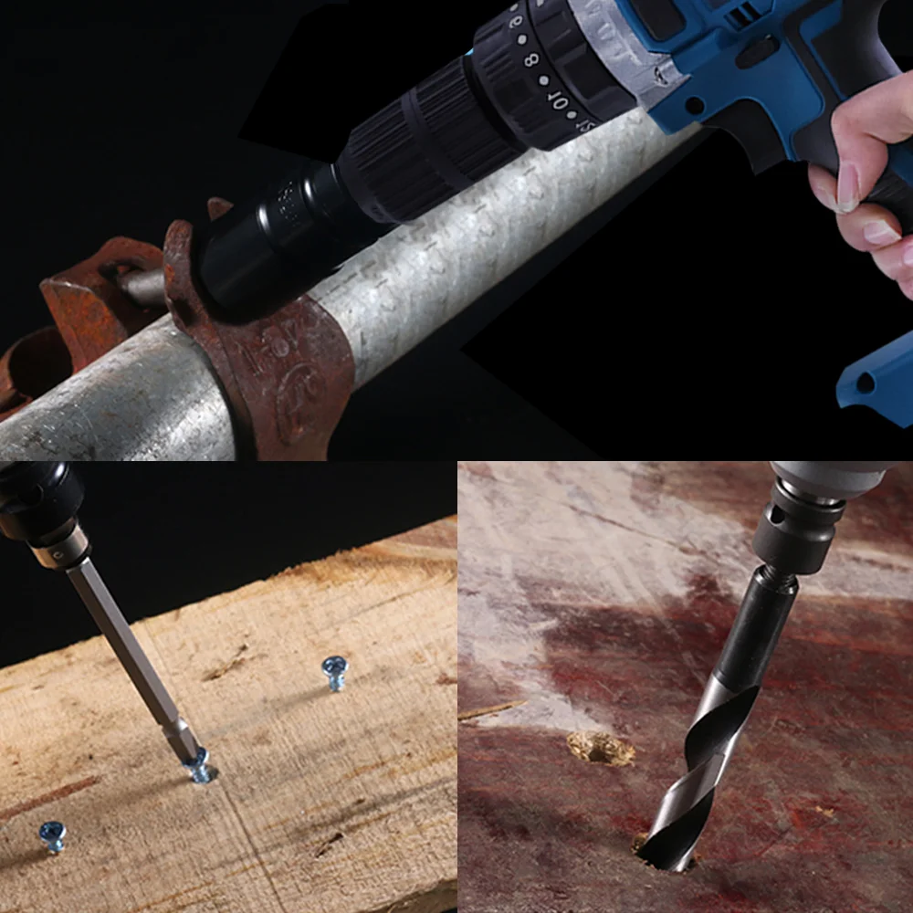 Электрическая аккумуляторная ударная дрель Makita с 2-мя скоростями перезаряжаемая