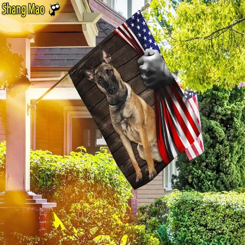 

Flags-Belgian Malinois American Flag, House Flag-USA House Garden Flags Premium Polyester for Outdoor Flags