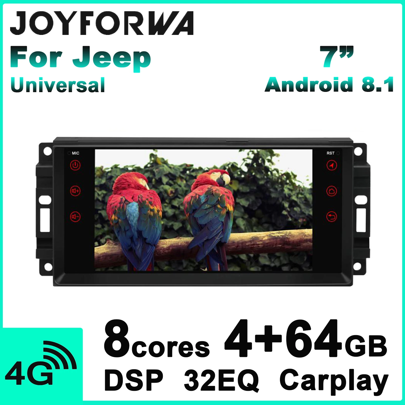 Мультимедийная магнитола DSP Carplay для Jeep Commander/Compass/Grand Cherkee/Wrangler/Unlimited/Dodge/Chrysler 7