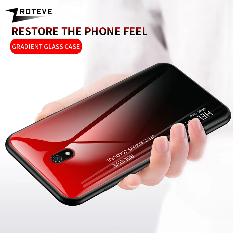 ZROTEVE чехол для Xiaomi Redmi 8 Pro стеклянная задняя крышка 8A силиконовый закаленное