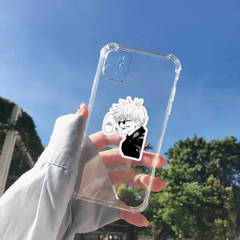 

Jujutsu Kaisen Anime Cartoon Phone Case Transparent for Clear iPhone 11 12 8 7 6 6S XS MAX Plus X 5S SE 2020 XR mini pro