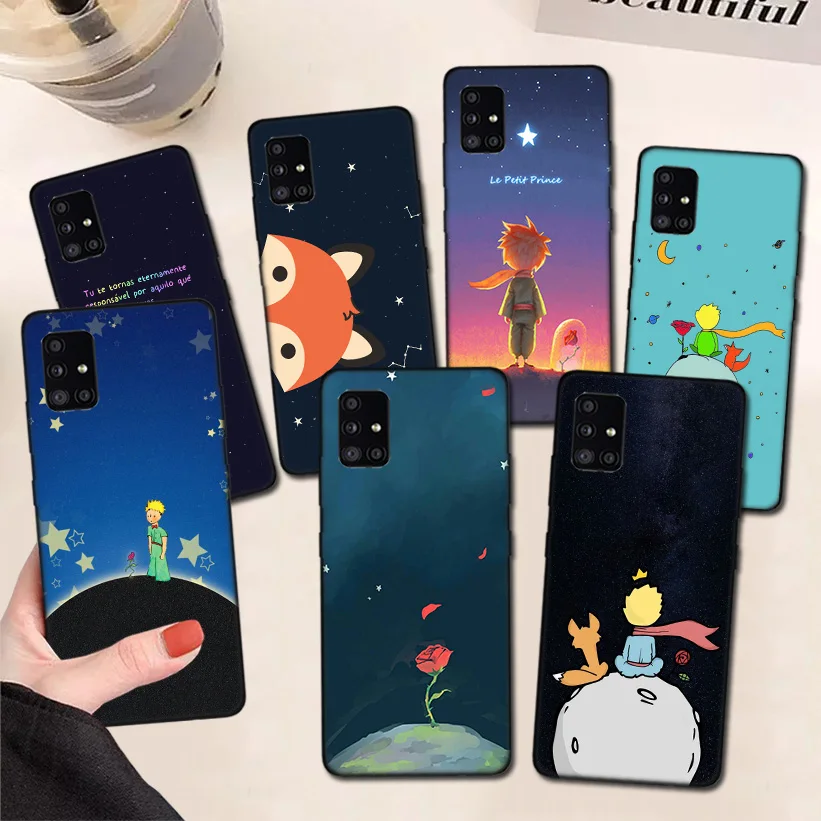

Cute Little Prince Fox Phone Case For Samsung Galaxy A51 A71 A50 A70 A81 A91 A30 A40 A20E A10S A7 A8 A9 Back Cover Coque Funda