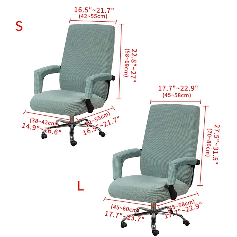 

Home Office Armrest Covers Solid Color Rotating Lift Slipcovers Dust-proof Cover Seat Protector for Bedroom Dining Room Decor