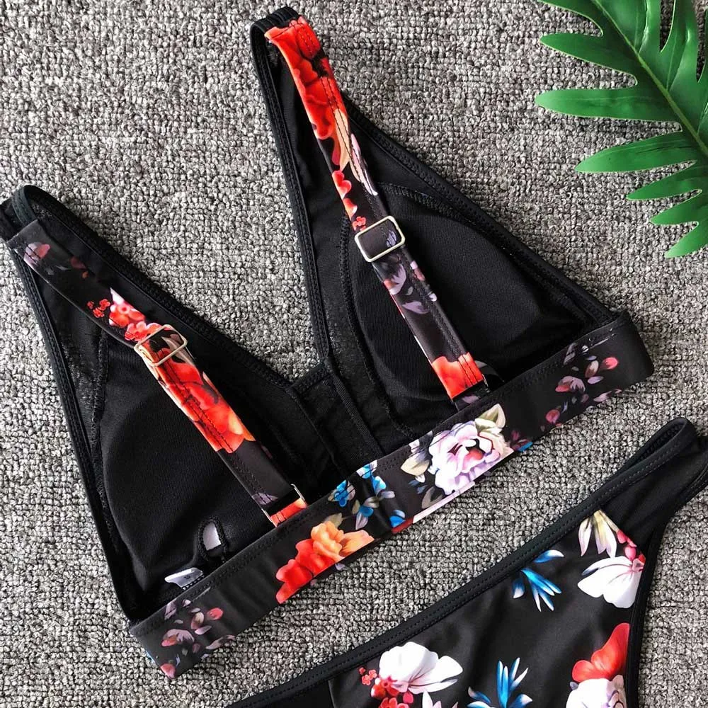 

women's swimsuit Polyester two piece sets bikini 2020 Women Fashion Push-Up Padded Bra Beach Bikini Set Swimsuit Swimwear
