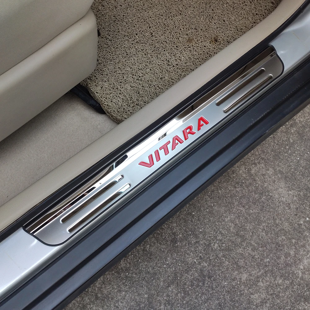 Для Suzuki Vitara автомобильные аксессуары наклейка порога Накладка из нержавеющей