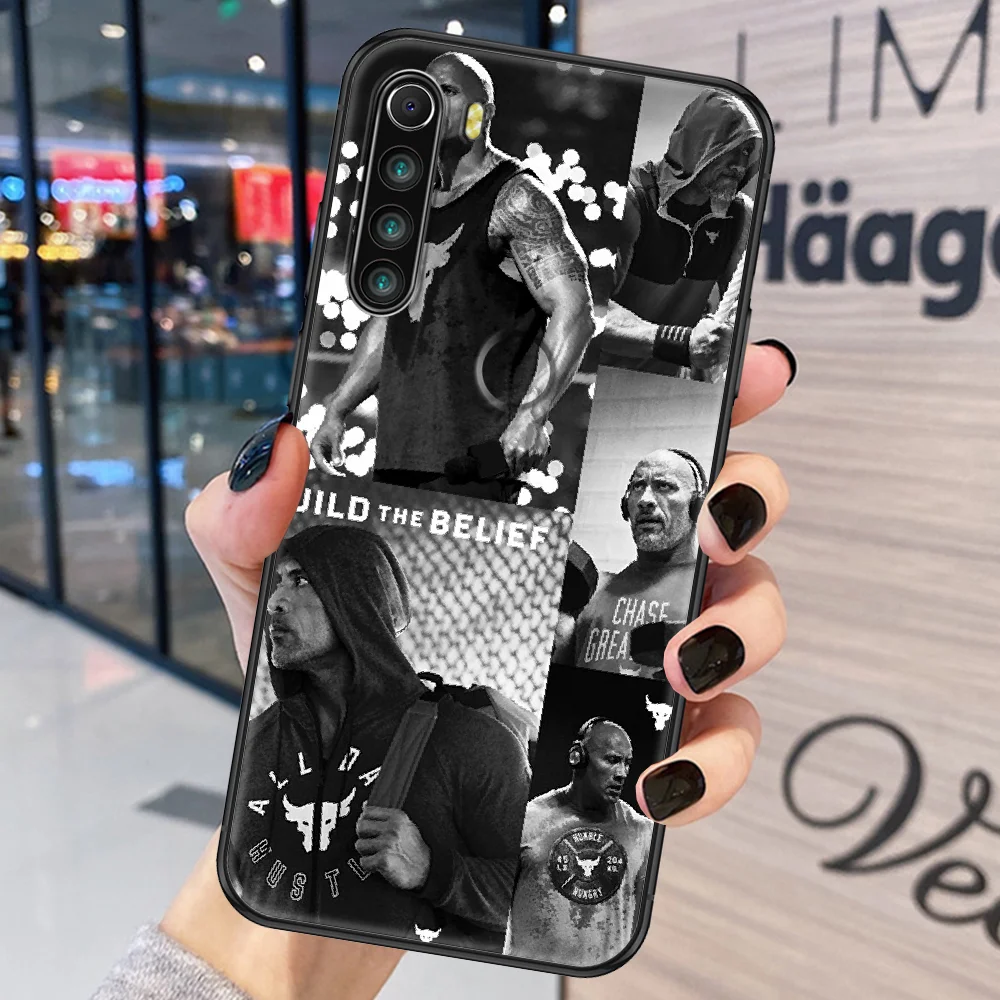 Чехол для телефона The Rock Dwayne Johnson Xiaomi Redmi Note 7 8 9 10 7A 8T 9A 9T 9S 10S Pro черный силиконовый