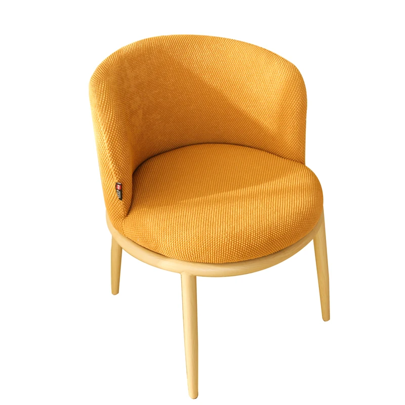 

leisure Nordic Restaurant Chair Cover Elastic Thickening Chair Cover Round Simple Milk Tea Chair Cover Dining Room Seat Cover