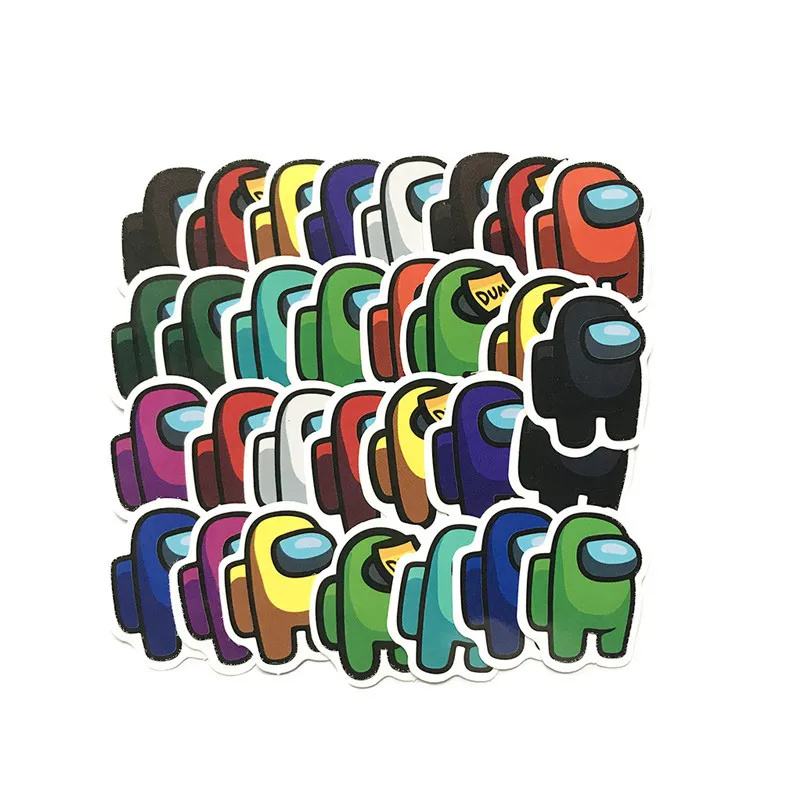 

30PCS Game Among Us Sticker For Children Space Ship Cartoon Cute Decal Stickers to DIY Phone Laptop Suitcase Stationery Guitar