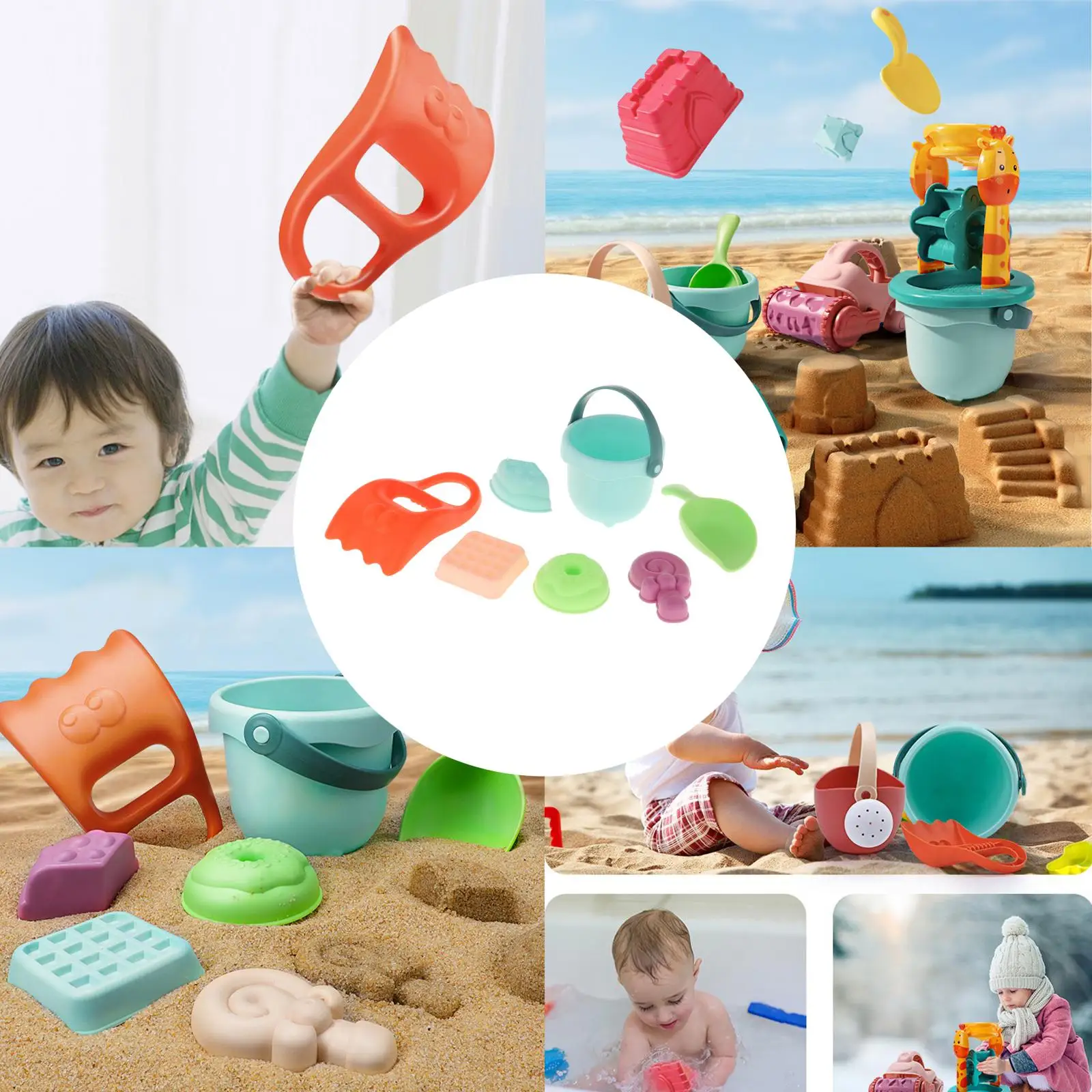 

Детский Забавный пляжный песок, набор игрушек, песочный ящик, лопаты, грабли, набор инструментов