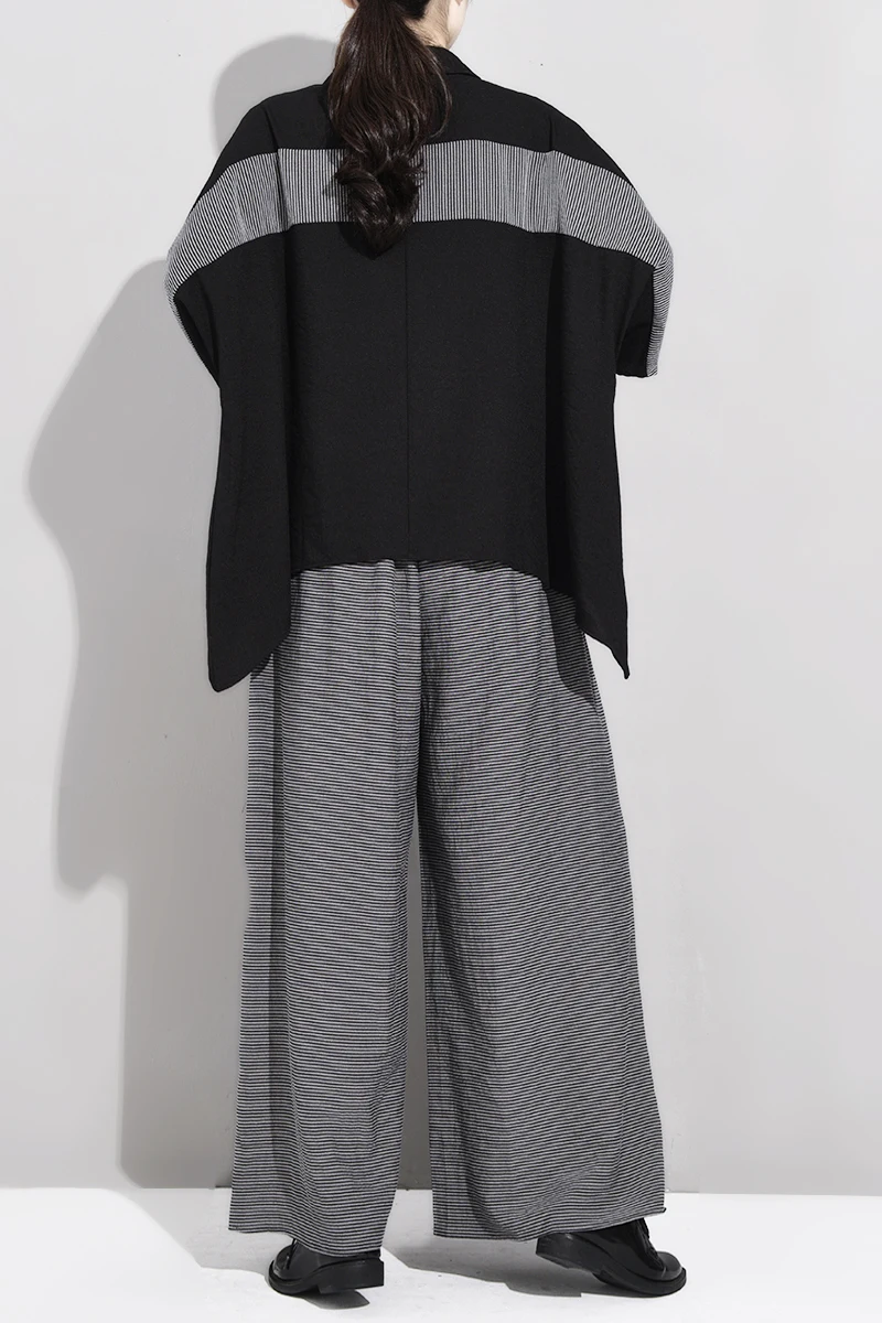 LANMREM 2020 Новый Модный женский комплект из двух предметов Vestido отложной воротник