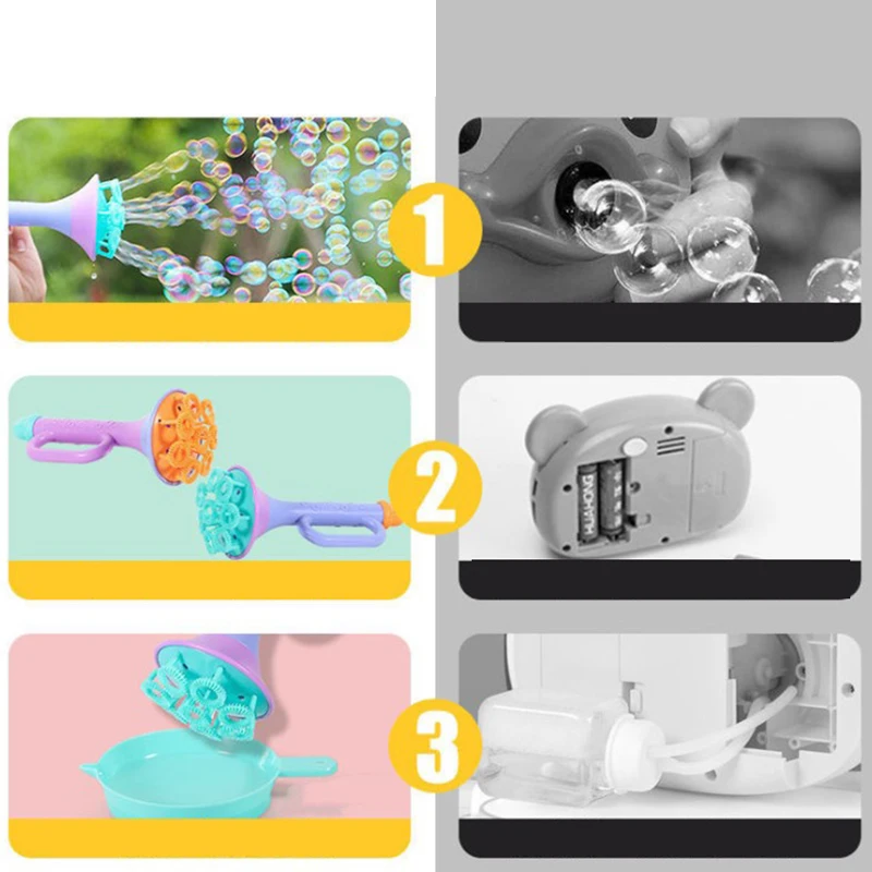 

Fashionable Children's Bubble Blowing Machine Toys Bubble Soap Bubble Bubble Toy kids toys bubble gum machine