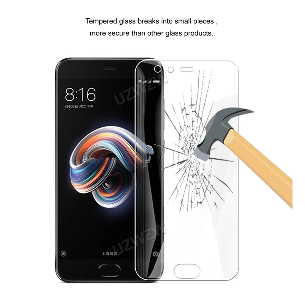 for xiaomi mi note 3 premium 2 5d 0 26mm tempered glass screen protectors protective hd clear guard film free global shipping