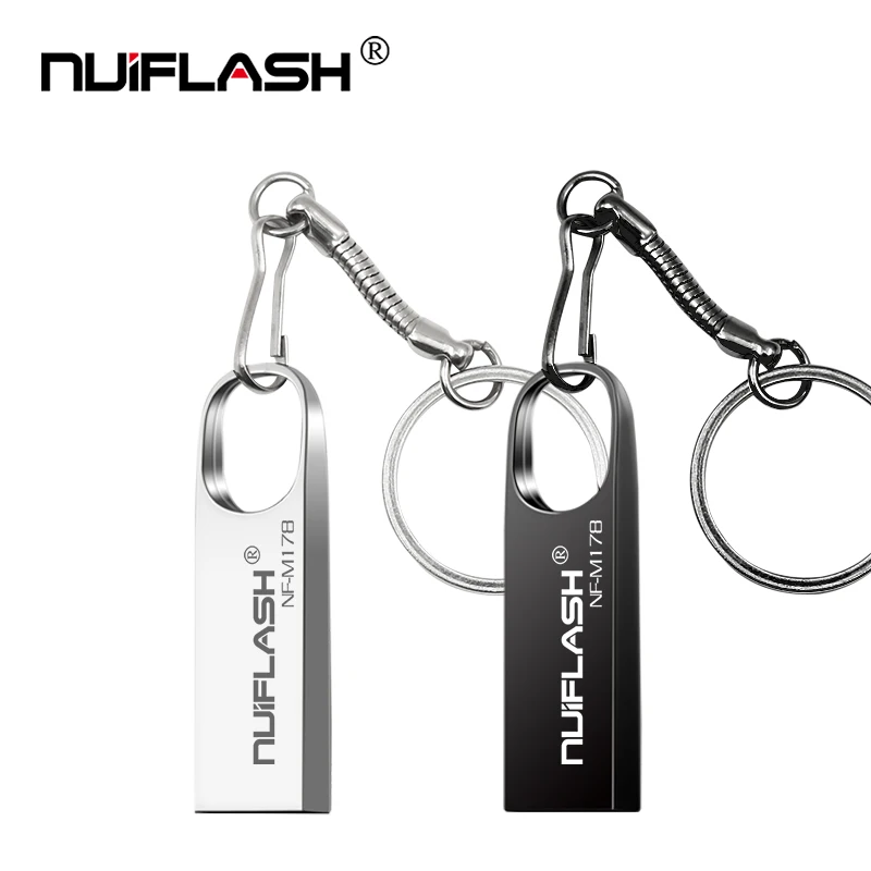 Nuiflash USB флеш накопитель 2 0 32 Гб серебристый/серый металлический диск 64 карта