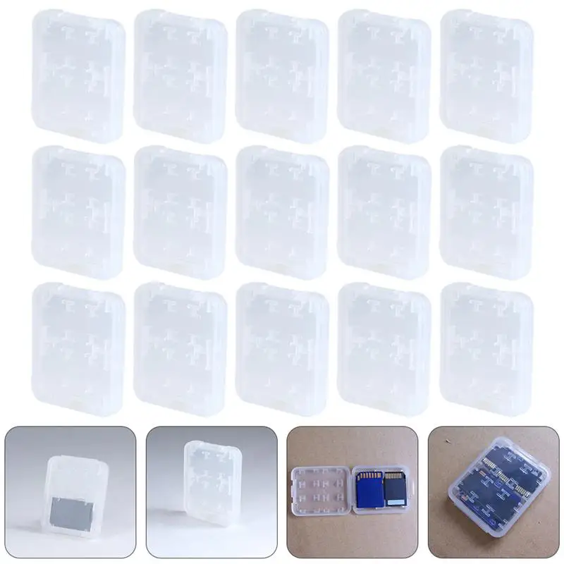 

20Pcs Memory Card Storage Box Case Holder 8 Slots SD Cards Container Organizer