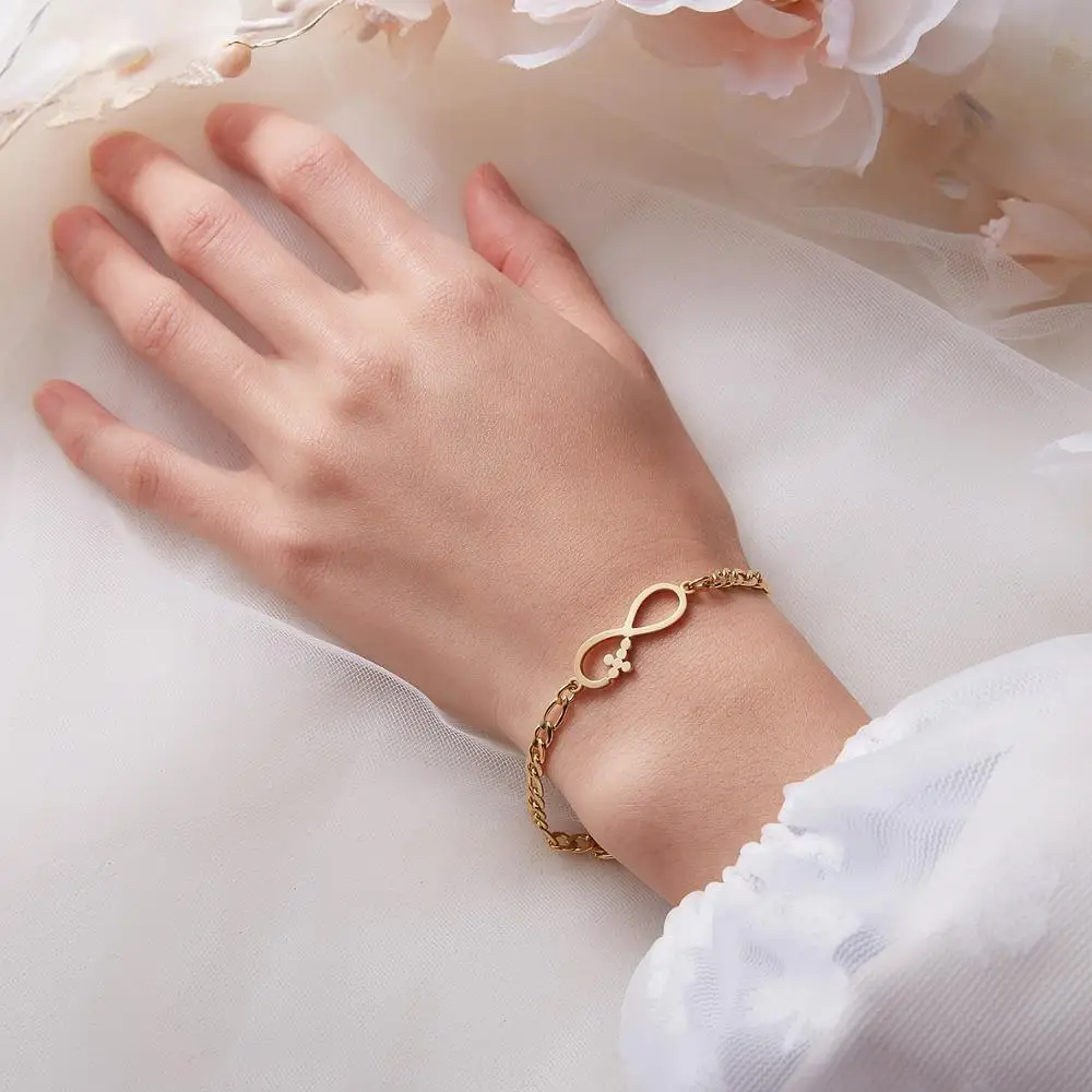 Модные браслеты из нержавеющей стали стрекоза бесконечное 8 двойное сердце