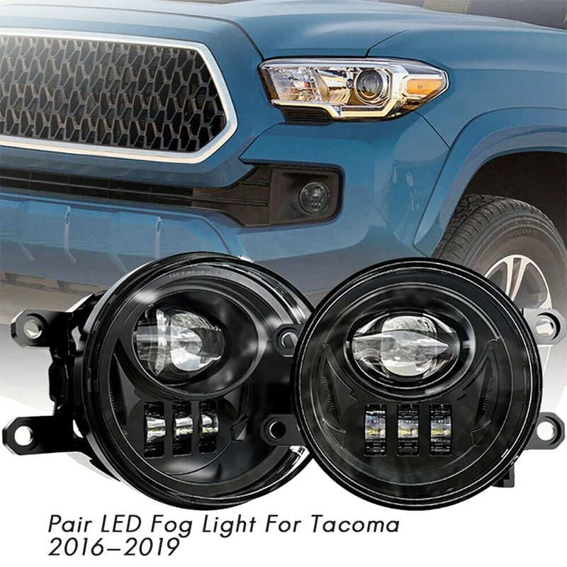 

2X Front Bumper LED DRL Fog Lights Driving Lamp for Toyota Tacoma 2016 2017 2018 2019 Led Lights Accessories