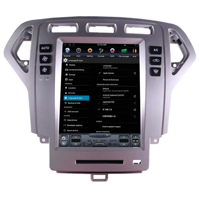 

10.4" tesla style vertical screen android 9.0 Six core Car GPS radio Navigation for ford Mondeo 2007-2010 automatic A/C