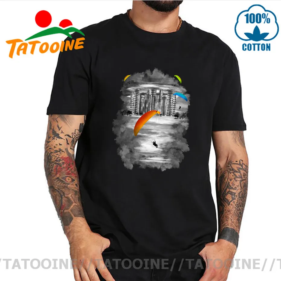 

Tatooine New Fashion Paragliding 3D Print Paragliders funny T Shirt Mens brand Clothing Tops Tee Parachute T-shirt plus size 5XL