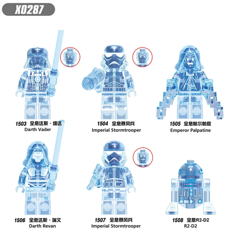 Сборные блоки совместимые с Stormtrooper Blio Bounty Hunter Darth Vader Rey Mandalo игрушки для детей