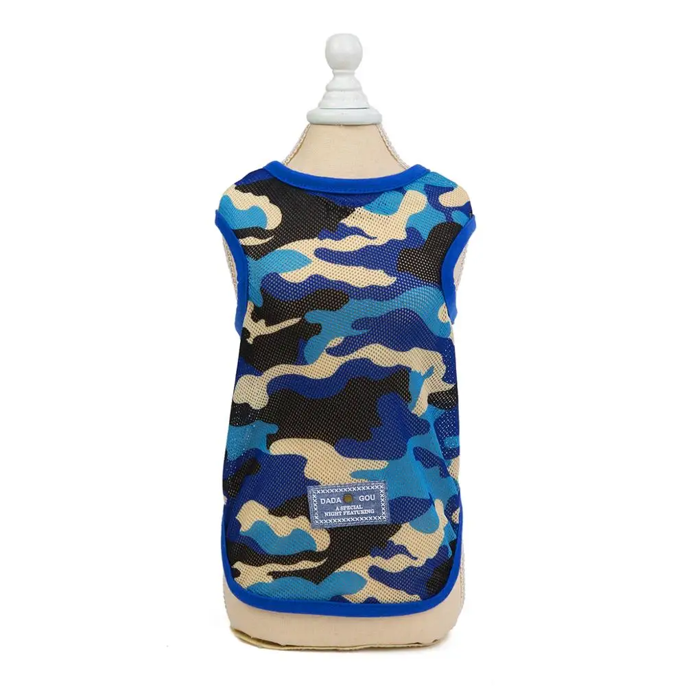 Одежда для собак летняя куртки камуфляжная солнцезащитная одежда щенков жилет