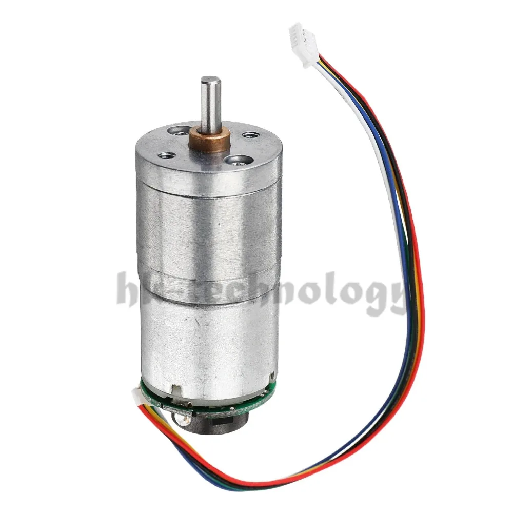 12V GM25 310 30/70/100/500 об/мин энкодер постоянного тока Шестерни двигатель металла для