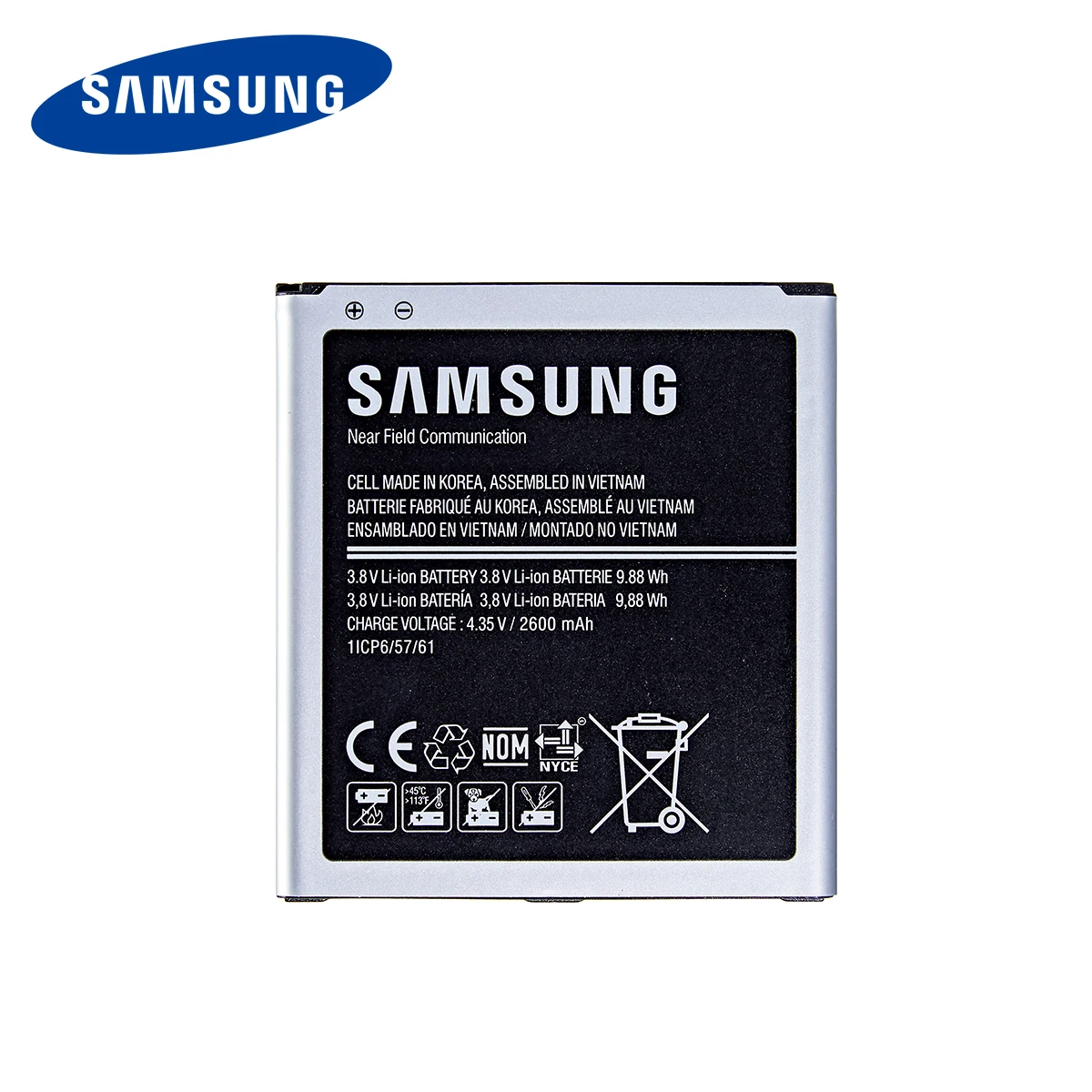 Оригинальная фотобатарея SAMSUNG 2600 мАч для Galaxy Grand Prime J3 2016 G5308W G530 G531F G530H G530F NFC -