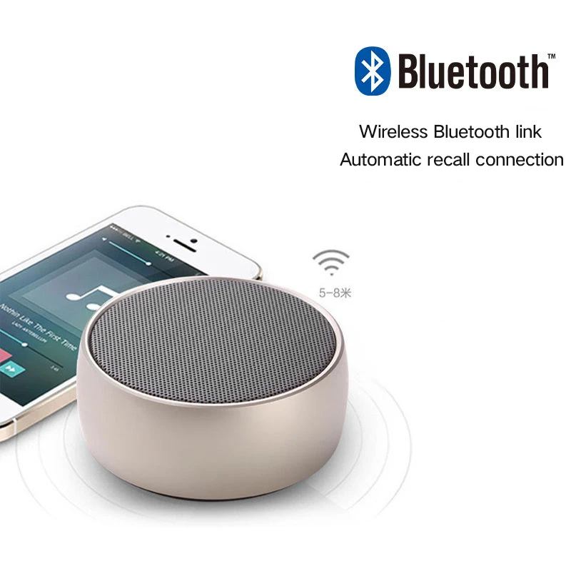 ecoboseo bluetooth speaker mini wireless portable speakers metal column subwoofer speaker for phone pc tablet laptop top quality free global shipping