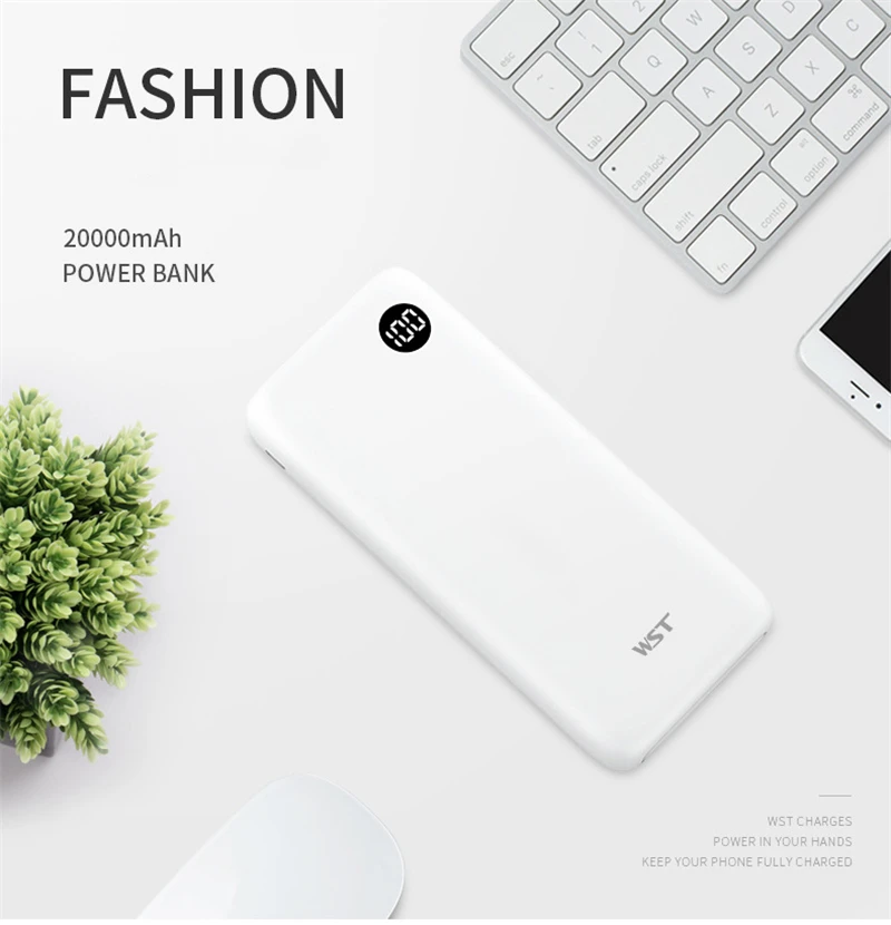 Универсальный 20000 мАч Power Bank портативный портативное зарядное устройство Внешняя