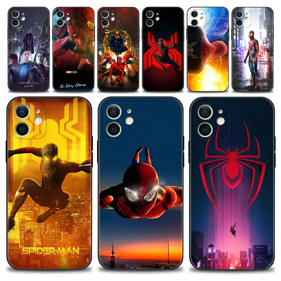

Marvel Spider Man 3 No Way Home Phone Case For iPhone 13 12 11 Pro Max Mini XS Max XR X 7 8 Plus 6S 2020 Cover Silicon Shell