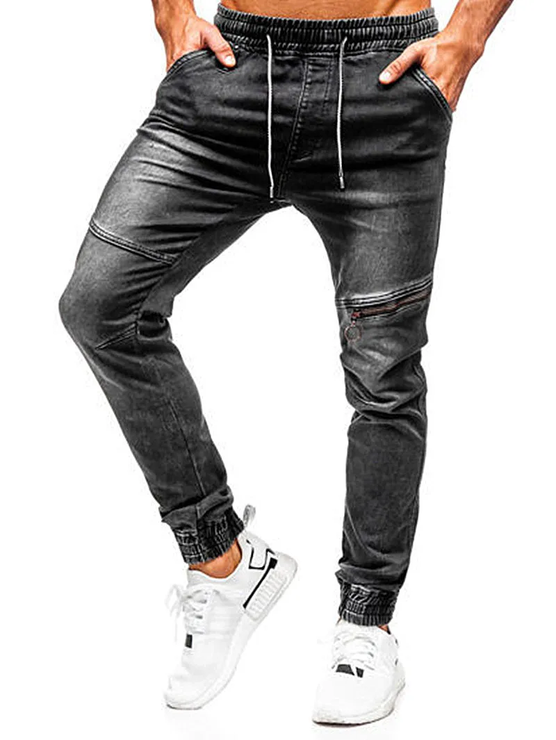

MARKA KRALI Men Jeans Jogger Men Clothes Blue Jeans Men Pants Mens Skinny Jean Man Zip Man Streetwear Jean Man Zipper Jean