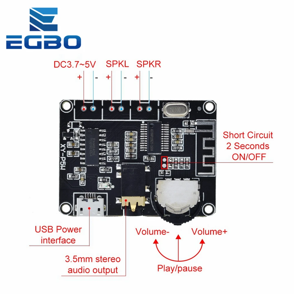EGBO 5 Вт + PAM8406 Bluetooth 0 телефон стереозвук для Arduino Набор творчества | Электронные