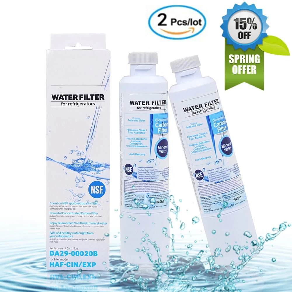 

Фильтр для воды в холодильнике, альтернатива Samsung HAF-CIN/EXP, DA29-00020B, 2 упаковки