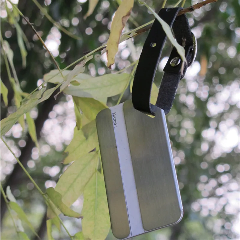 High-grade Stainless Steel Luggage Tag Metal ID Address Tag Boarding Pass