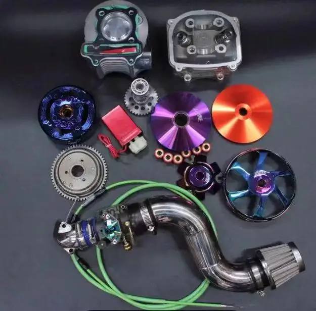 STAGE 4 62mm muffler Bigg bore для GY6, 125,150, цилиндр, 170cc, а12, головка, вариатор, cdi, бендиксб колокол, глушитель, тюнинг - Цвет: STAGE 4 62mm muffler