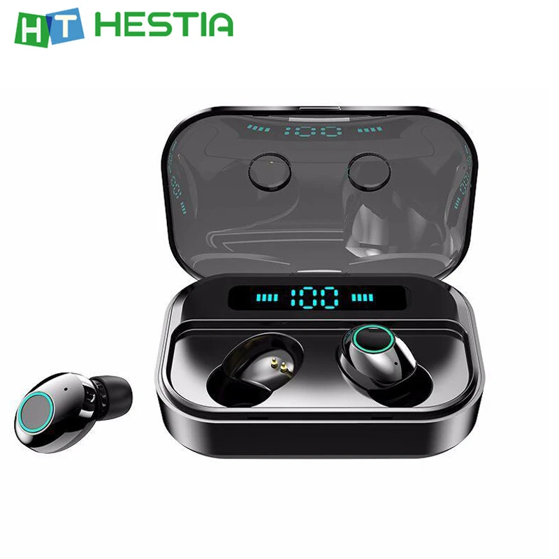 M7 наушники вкладыши TWS с LED Bluetooth Белый Черный Беспроводной 3600 мА/ч Мощность банка