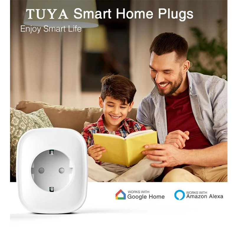 

TREKSTOR M WiFi 10A Tuya EU Plug Smart Home Electrical Sockets Monitor Power Remote Control App Smart Life Alexa Google Home