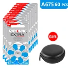 Экстра Расширенный слуховой аппарат, размер батареи 675 za Rayovac, упаковка из 60,Blue Tab PR44 1,45 V тип A675, Цинковый воздушный аккумулятор, усилитель