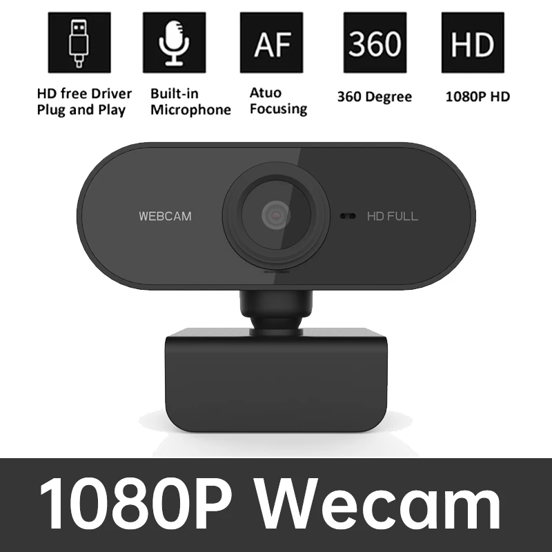 

Webcam 1080P Full HD 2 Mega web camera with microphone Auto Focus USB Full HD Camera 1080P camera for Computer PC Laptop Skype
