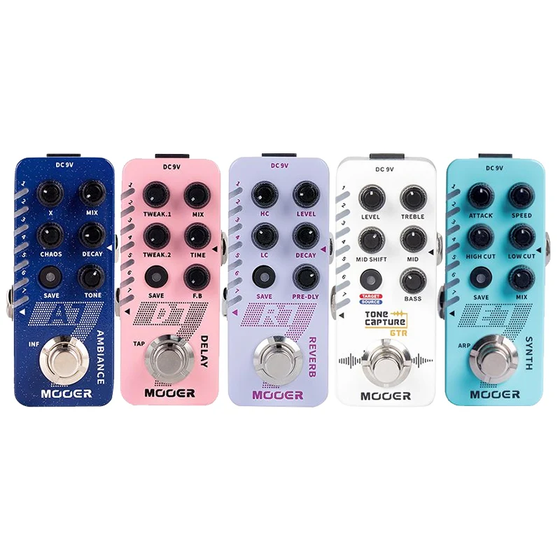 Новый микротоновый захват MOOER GTR E7 Synth D7 Digital Delay A7 Ambient Reverb Гитарный процессор