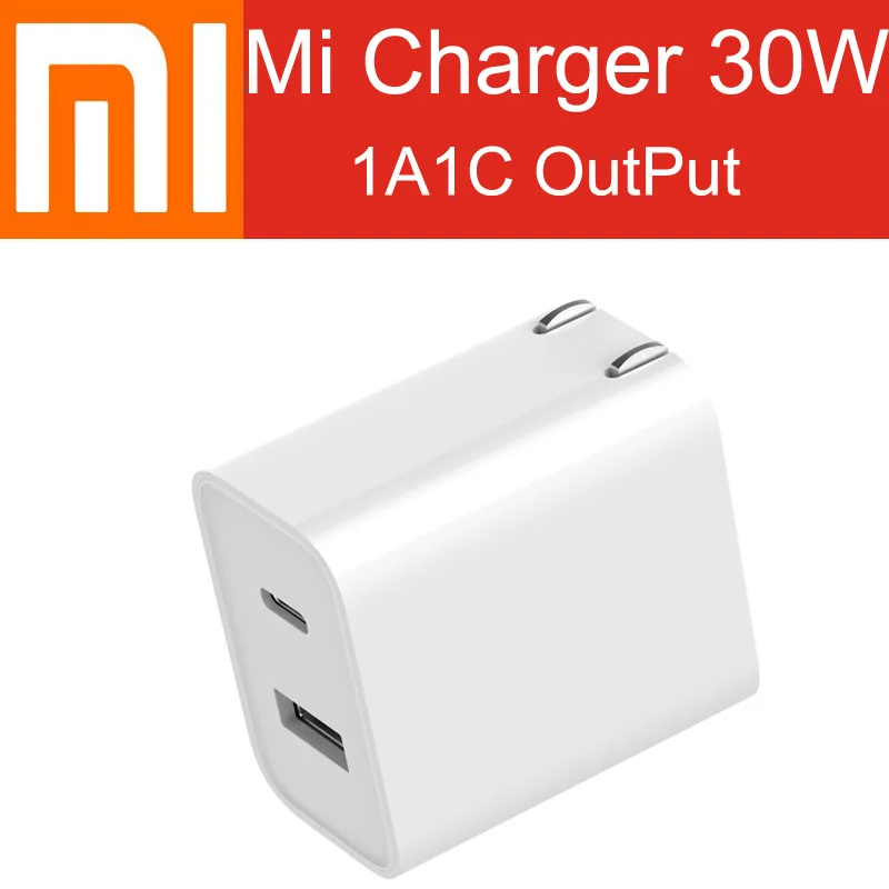 Зарядное устройство Xiaomi Mi 30 Вт 1A1C QC4.0 10 Redmi K30 5G для MacBook Pro Air MateBook Magic ASUS HP Dell