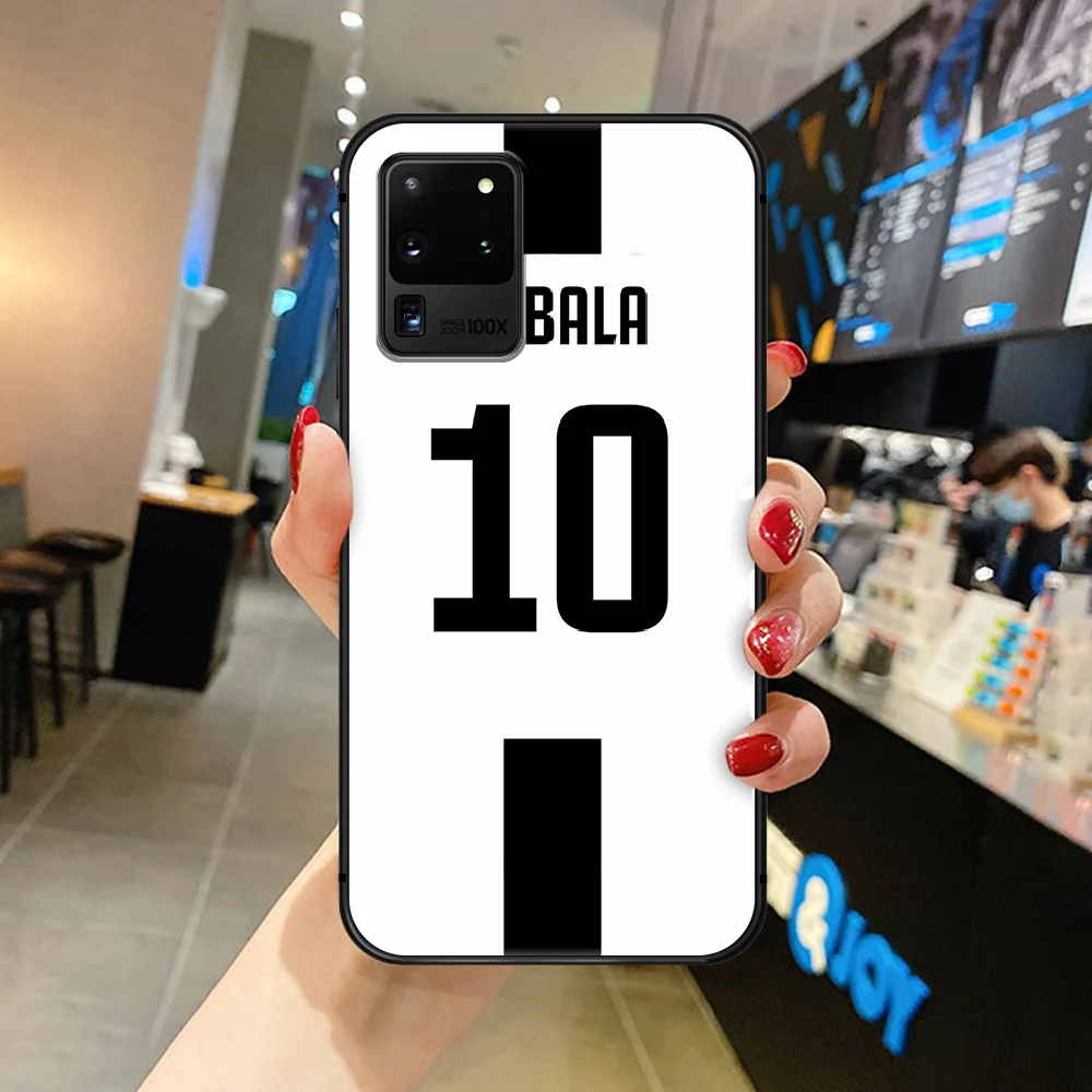

Paulo Dybala football soccer Phone case For Samsung Galaxy Note S 8 9 10 20 Plus E Lite Ultra black black back 3D bumper luxury